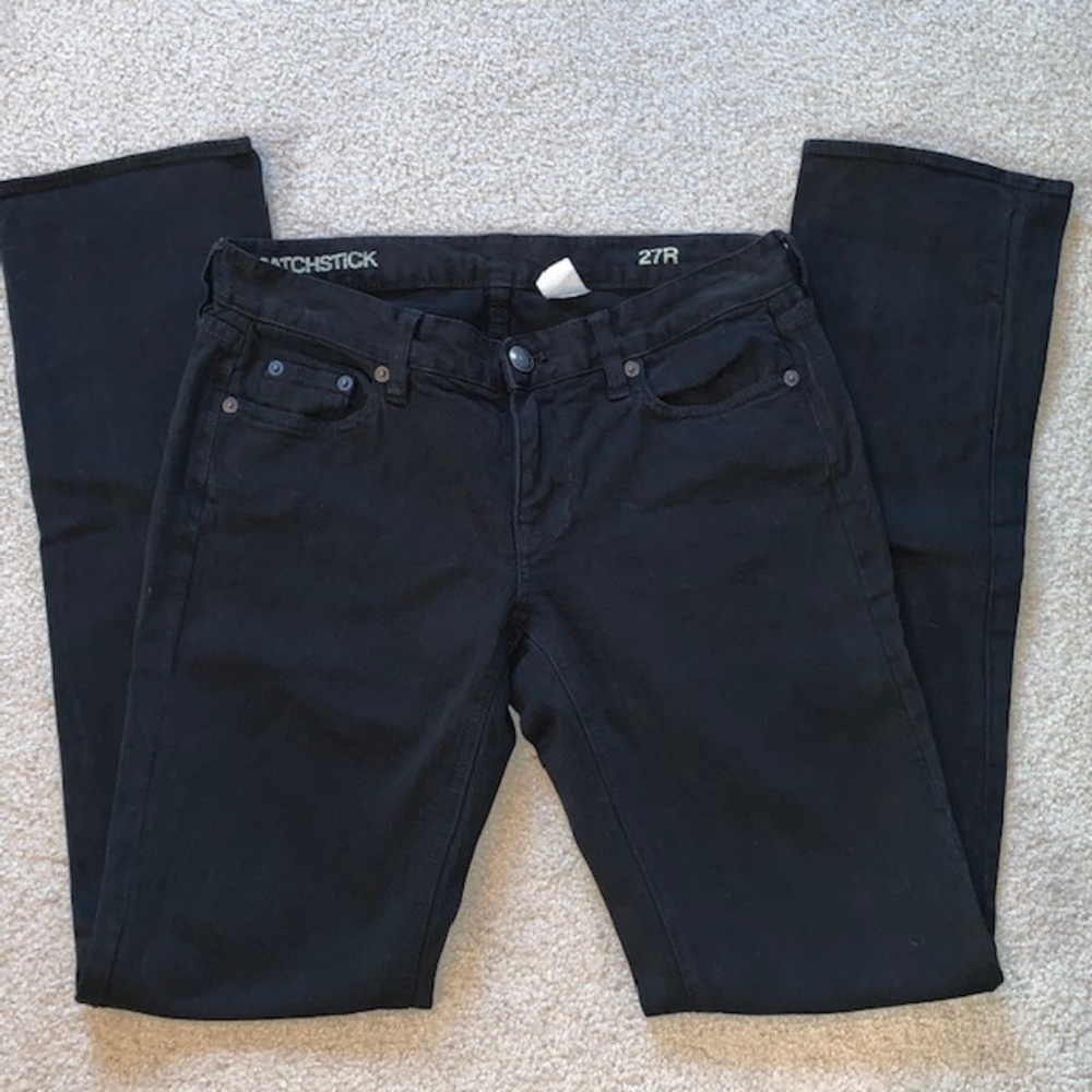 J.Crew Black Matchstick Jeans